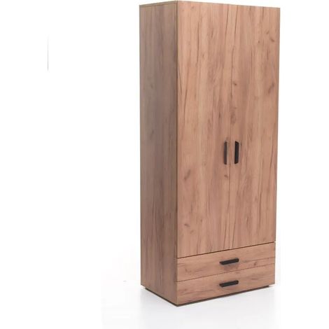 Armario London rovere quercia 2 puertas y 2 cajones 80x50x193