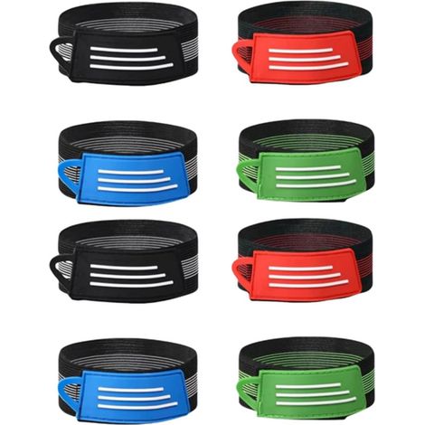 Lot de 8 pinces à pantalon - Pinces à pantalon pour cyclistes - Ceintures de cyclisme - Sangles de cheville réglables - Convient aux vélos de route et VTT - Pinces à pantalon (1/5)