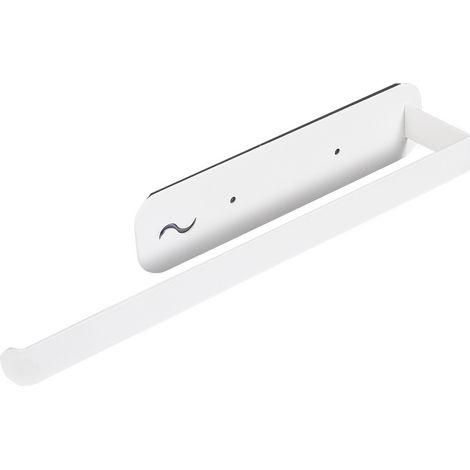 Magnetischer Papierhandtuchrollenhalter, weiß, Kohlenstoffstahl, kein Bohren erforderlich, Wandmontage.