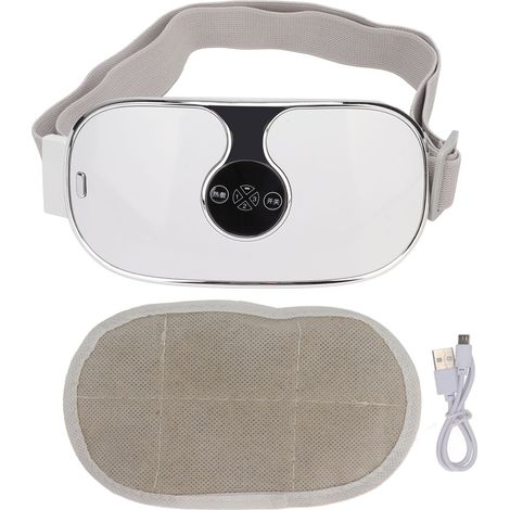 coussin chauffant menstruel intelligent rechargeable 3 modes de température massage vibrant sans fil pour ventre règles femmes blanc (1/5)