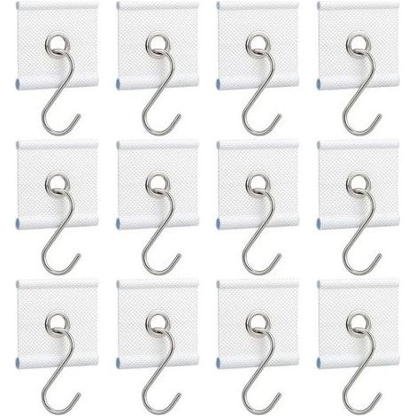 Lot de 12 œillets de Fixation pour Rail de Store de 5/6 mm et 7/8 mm, Crochets en Forme de S pour Caravane,Tentes de Camping (1/5)