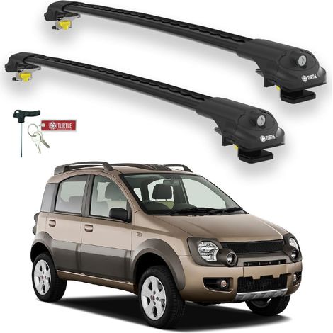 TURTLE kompatibel mit Fiat Panda (169) 2003-2011 Dachträger Air1 Schwarz (1/5)