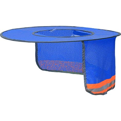 Tragbarer Helmüberzug mit Reflektorstreifen, UV-Schutz und Sonnenblende, kompatibel mit Bauhelmen. (1/5)
