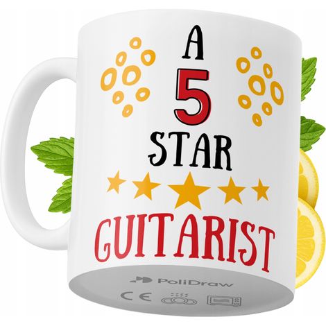 Lustige Kaffee- oder Teetasse für Gitarristen mit witzigem Textdesign – ideal für Geburtstage, Namenstage, Feiertage und besondere Anlässe. Hochwertige Tasse für Zuhause, Büro und Arbeit. Farbe: Weiß, (1/5)