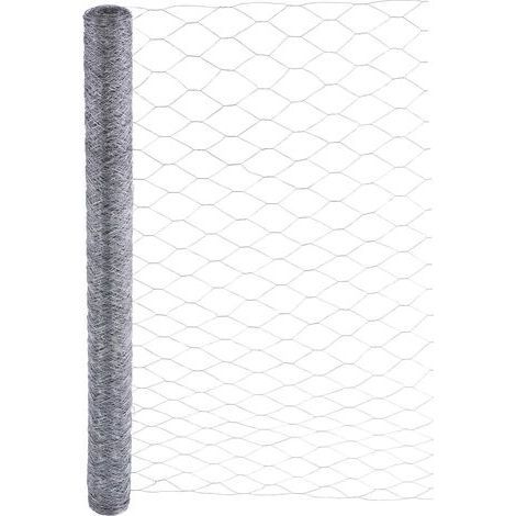 Treillis Hexagonal Grillage Clôture pour Poulailler Lapin Enclos Parc Jardin Fils de Fer 0,7 mm galvanisé, maille 50mm, hauteur 100cm, longueur 25m (1/5)