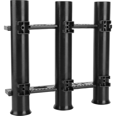 Support de rangement vertical à 3 maillons pour cannes à pêche d'extérieur, fixation sur tube. (1/5)