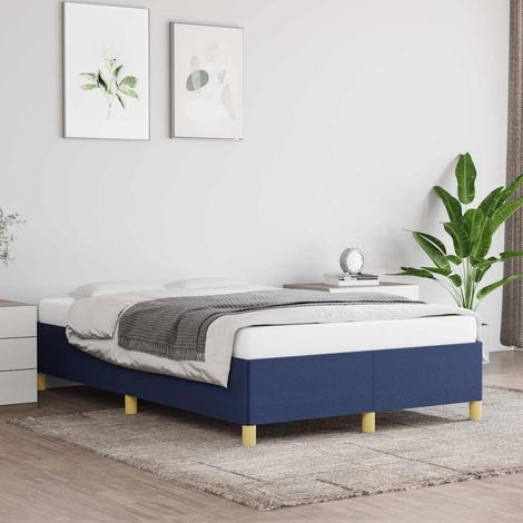 Cadre de lit sans matelas-Structure de lit bleu 120x190 cm tissu 122563 (1/5)