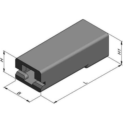 Bloc pour Faston Femelle 4,8 de Face Nylon Blanc