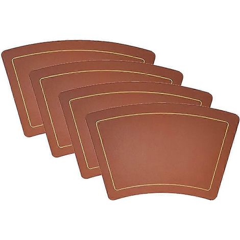 Set aus 4 dreieckigen Platzsets, passend für runde Tische, aus wasserfestem und fleckenabweisendem PU-Leder, perfekt für Weihnachten. (1/5)