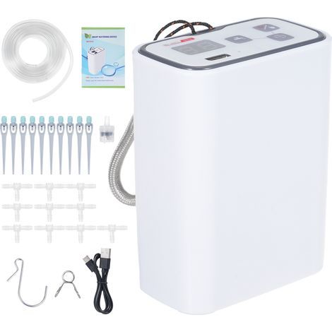 Rechargeable automatic watering system - Integrated programmable pump, 100 combinations, with adjustable connectors and drippers (1/5)