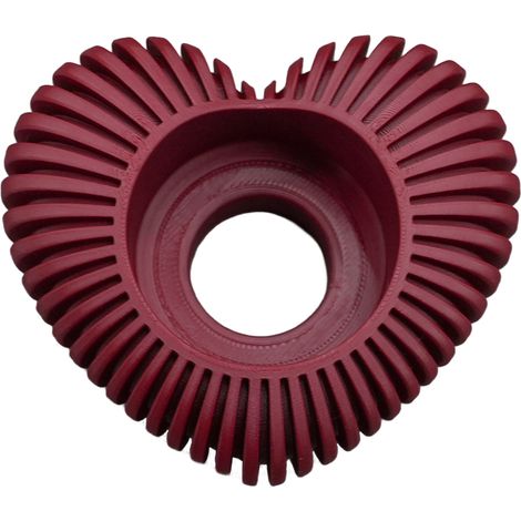 Photophore LED Cœur à Rayures Bougeoir en PLA Durable Imprimé 3D pour Bougie Chauffe-Plat - PANGIVO