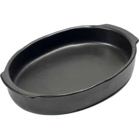 SERAX Plat à four ovale M Pure Black, Contenu 1,3 litre