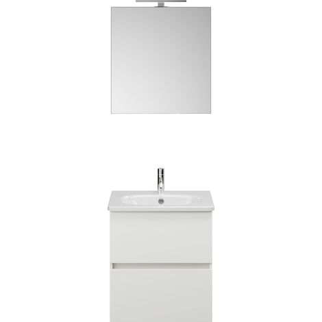 Burg Rocio Badmöbelset SGYQ060R TxBxH 465x605x2000, weiß matt