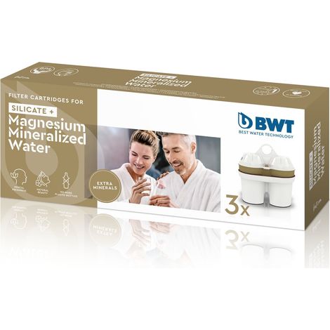 BWT 125305499 Cartuccia Filtro Acqua con Magnesio e Silicato 3 Pezzi colore Nero (1/3)