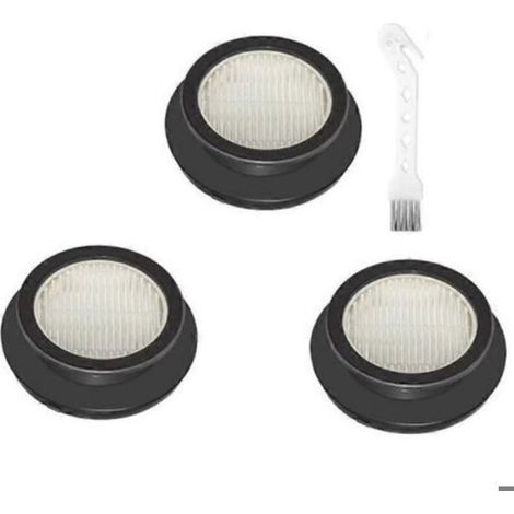 Filtre HEPA - Pour Aspirateurs Ultenic U16 U16 Flex Proscenic P15 U15 Laresar V7 SunSare X7 X7A Fieety - Lavable Réutilisable - 3 Pièces + 1 Brosse
