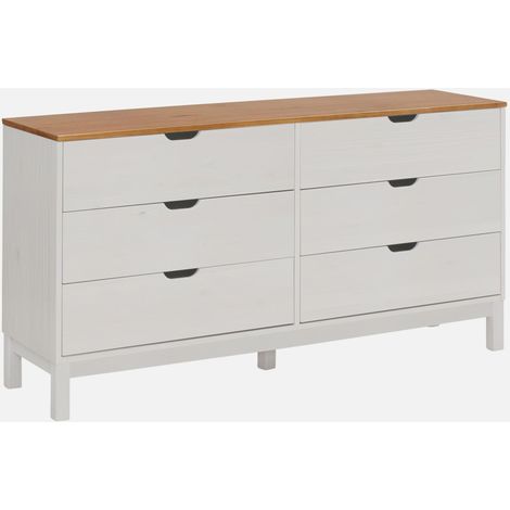 Post-Commode 6 tiroirs Blanc (1/5)