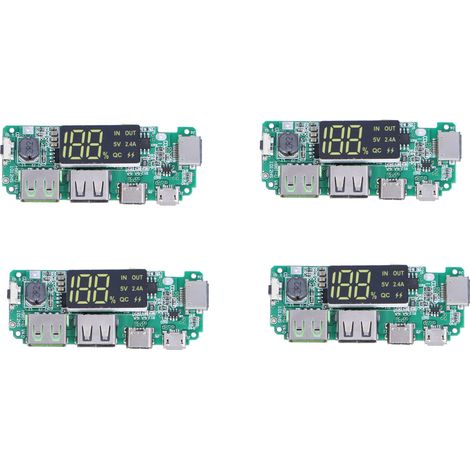 Carte de charge d'alimentation Mobile, 4 pièces, double Module USB 5V 2,4 a avec Protection contre les surcharges (1/5)
