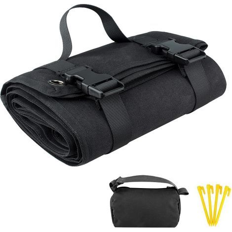 Schwarze taktische Schießmatte, Campingmatte, Jagdmatte, rutschfeste Picknickdecke (1/5)