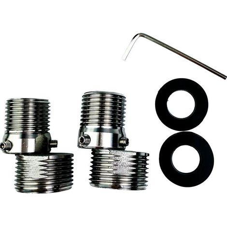 Kit excéntricas extensibles rotatorias 360° de acero inoxidable