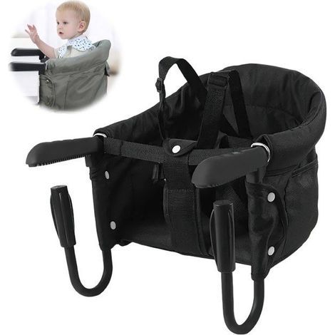 Siège de table pliable pour bébé Avec pinces antidérapantes et ceinture de sécurité, 6-36 Mois (1/4)