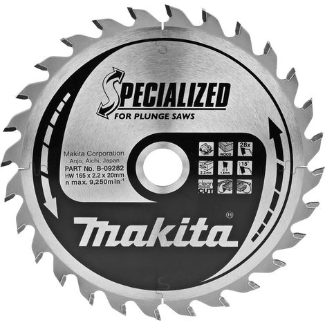 LAM TCT PL SIL 165/20/28 BOIS MAKITA B-09282
