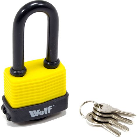 50mm Wolf Padlock Long Shackle Heavy Duty Security Lock with Keys