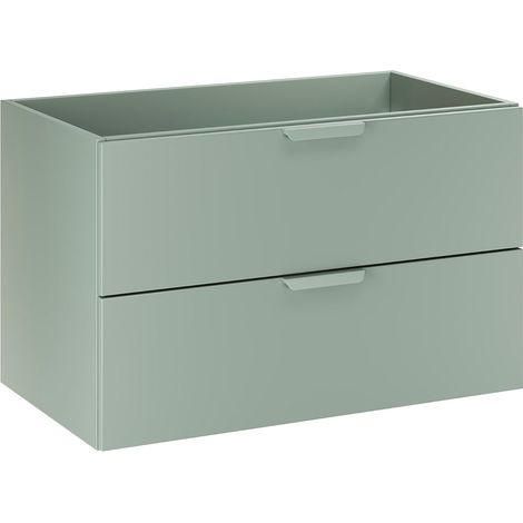 Waschtischunterschrank 80cm Oria mit 2 Schubladen, Grün (1/5)