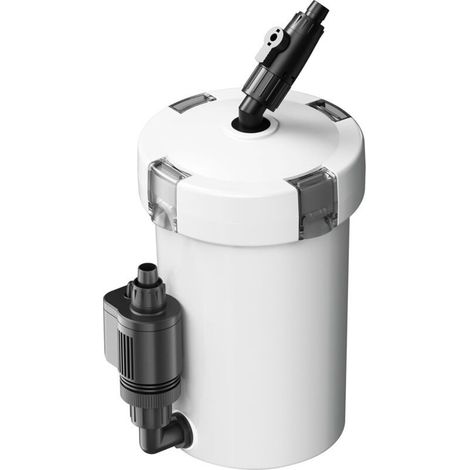 HW-603B Filtre extérieur pour Aquarium, débit 400 l/h, avec 3 Étapes de Filtration, Matériaux et Pompe 6 W, Filtre Externe (1/5)