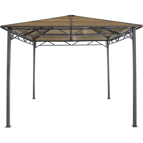 Tepro Pavillon Jackson 276 x 276 cm anthrazit Gartenzelt Gartenpavillon (1/3)