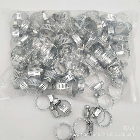 Collier de serrage à bouche plate en acier inoxydable, collier de serrage pour tuyau de gaz de pétrole liquéfié (GPL), clip de serrage, pince de serrage, attache rapide (5 pièces)