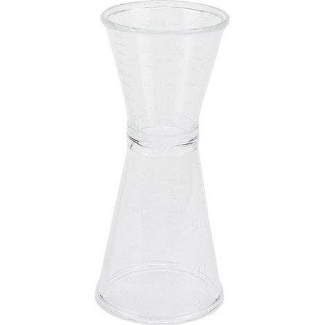 20 and 40 cc clear cocktail jigger made of PC resin, ideal for bars, parties and the kitchen. - AquaForge (1/5)