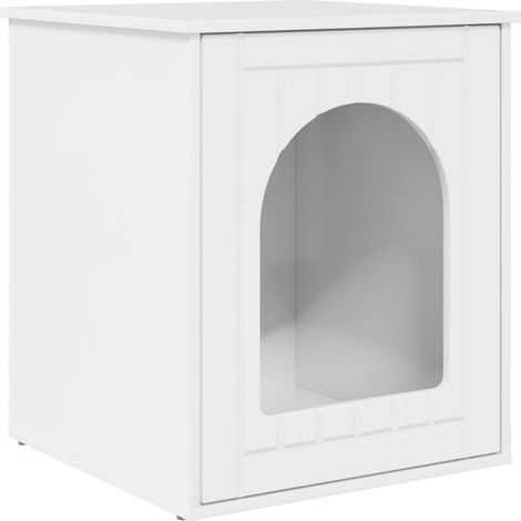 Casa per Gatti Bianco Lucido 53 x 52 x 62 cm Legno multistrato vidaXL