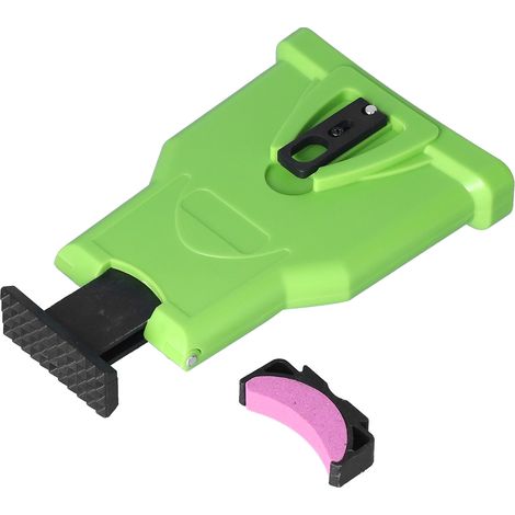 Affûteur de chaîne de tronçonneuse universel et portable pour chaînes de 14, 16, 18 et 20 pouces (35, 40, 45 et 50,8 cm) à 2 trous (vert) (1/5)