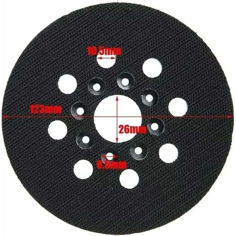 Lot de 2 tampons de rechange 5" 8 trous compatibles avec Bosch GEX 125-1 AE, PEX 220 A, PEX 220 AE (1/3)