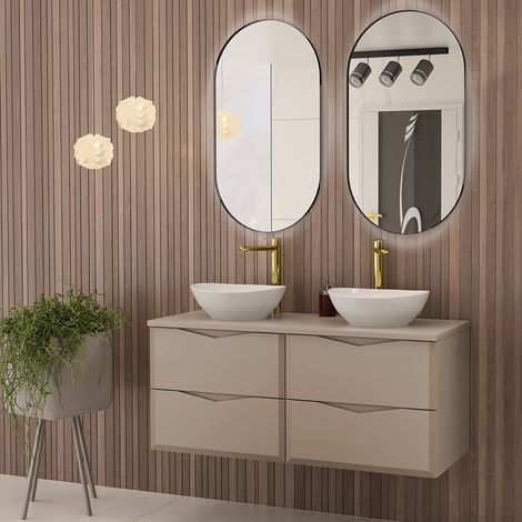 Badezimmermöbel Set 3-teilig in Beige DORIDA-140 (1/5)