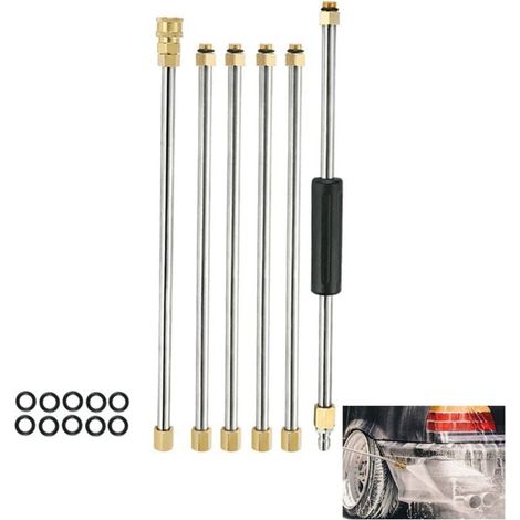 Kit di prolunga per idropulitrice da 4000 PSI da 1/4" con O-ring, 6 prolunghe (1/4)