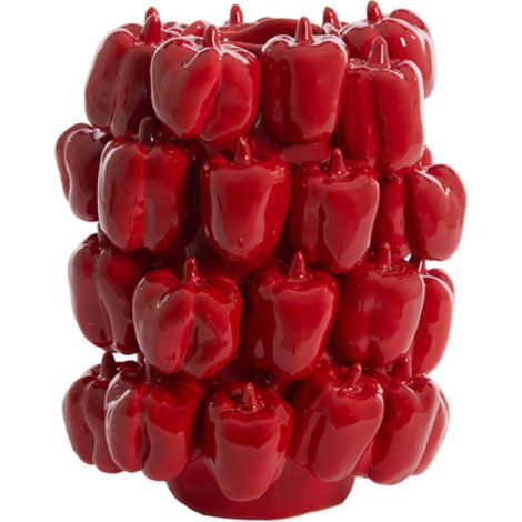 Raffinierte rote Keramik-Vase Light & Living Bellpepper (1/4)