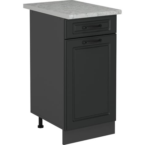 Meuble cuisine R-Line, Anthracite campagne, 40cm PT Marbre, Vicco