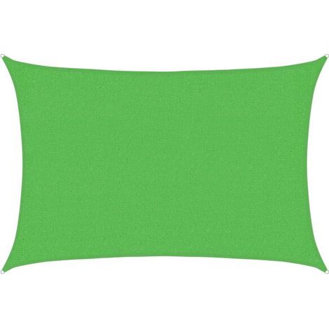 Voile d'Ombrage 2x2,5cm Vert clair PEHD - Anti-UV Jardin Terrasse-x (1/5)
