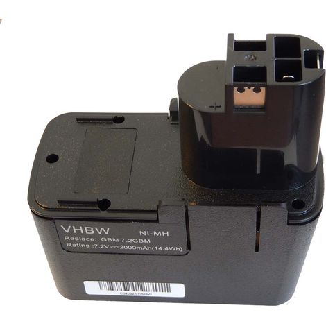 vhbw Akku Ersatz für Bosch 260733515, 2607335031, 2607335032, 2607335033, 2607335073 für Elektrowerkzeug (2000 mAh, NiMH, 7,2 V)