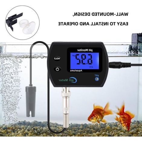 Medidor de pH, pantalla LCD, sonda con interfaz BNC para acuarios e hidroponía: medición del valor de pH del agua (mcg) (1/5)