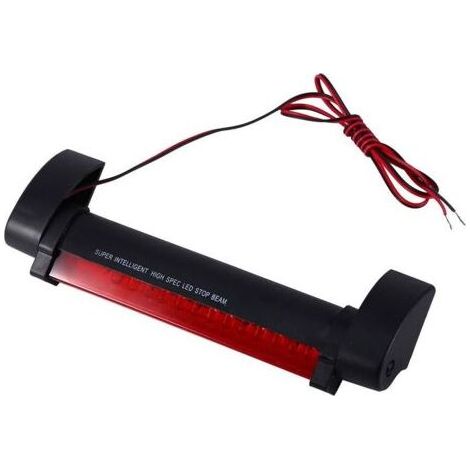 Pair - Feu arrière stop universel 14 LED rouge 12V – Plastique ABS résistant – Installation intérieure avec adhésif – Émet lumière vive pour sécurité (1/4)