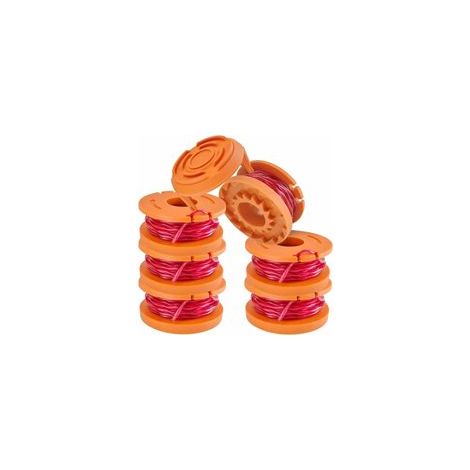 Lot de 6 Coupe Bobines pour Worx WA0004.1/WA0010, Compatible avec Worx WG154 WG163 (6 Bobines + 1 capuchons) (1/5)