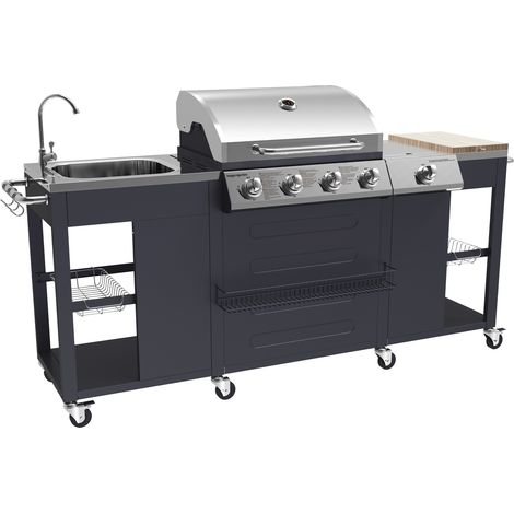 Cocina exterior TEXAS 4+1 quemadores