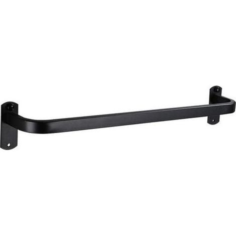 Porte-serviettes en aluminium noir espace porte-serviettes porte-serviettes de bain pour toilette de salle de bain (couche unique 30cm) (1/3)