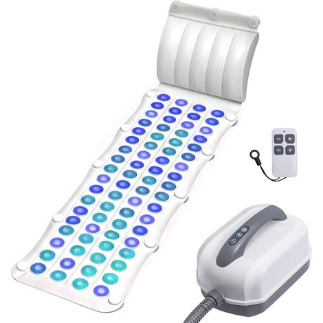 Tapis de Bain à Bulles avec Télécommande Tapis de SPA à 93 Jets pour Baignoire 6 Niveaux & Lumières LED 7 Couleurs Pompe à Air Améliorée Tapis de Baignoire Portable pour la Maison (1/5)