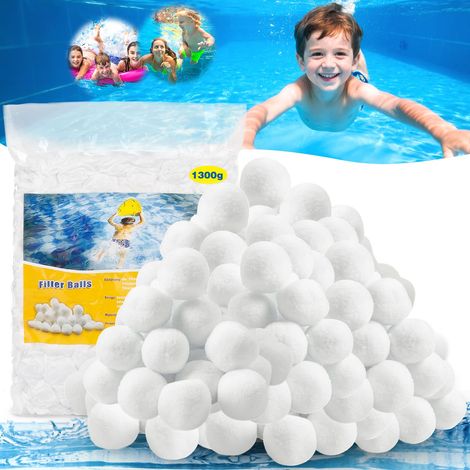 1300g Balles Filtrantes,Boules de Filtre de Piscine,Réutilisables,Média Filtre à Fibres Peut Remplacer 45 kg Sable Quartz Piscine Filtres à Sable Filtrage de l'eau,Utilisées Dans Les Piscines (1/5)