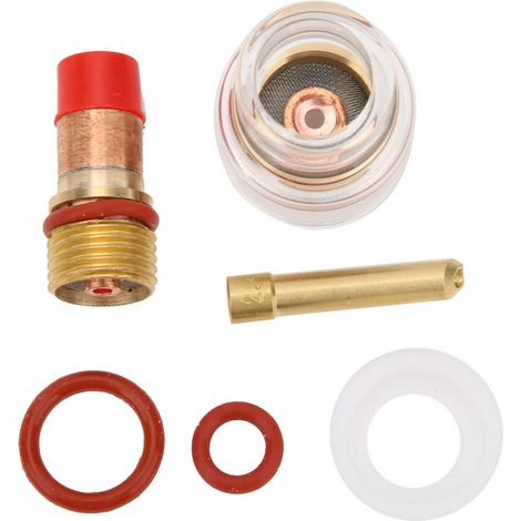Torche de soudage WP‑17/18/26 avec guide filtre, protection fluide, pince, et couvercle en verre transparent (1/5)