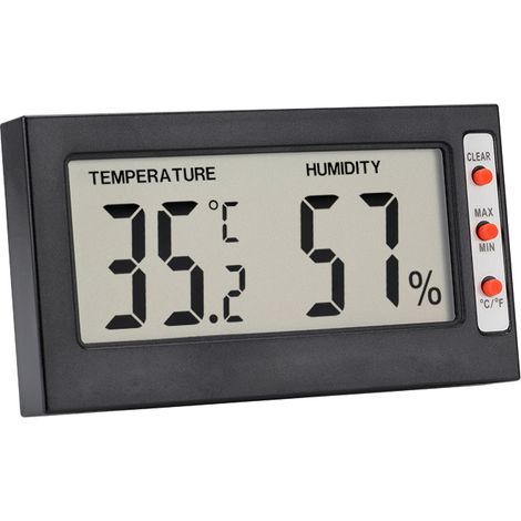 Kompaktes digitales Thermohygrometer für den Heimgebrauch mit großem Display zur Überwachung von Temperatur und Luftfeuchtigkeit in Terrarien und Aquarien, drahtloses Thermohygrometer deng  ALOVEZ (1/4)