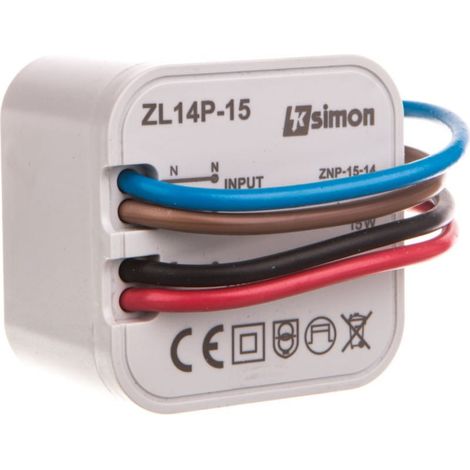 Simon 54 LED-Netzteil in einem Unterputzgehäuse 14V DC 15W ZL14P-15